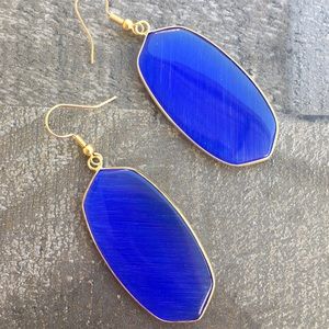 Blue Cat Eye Earrings